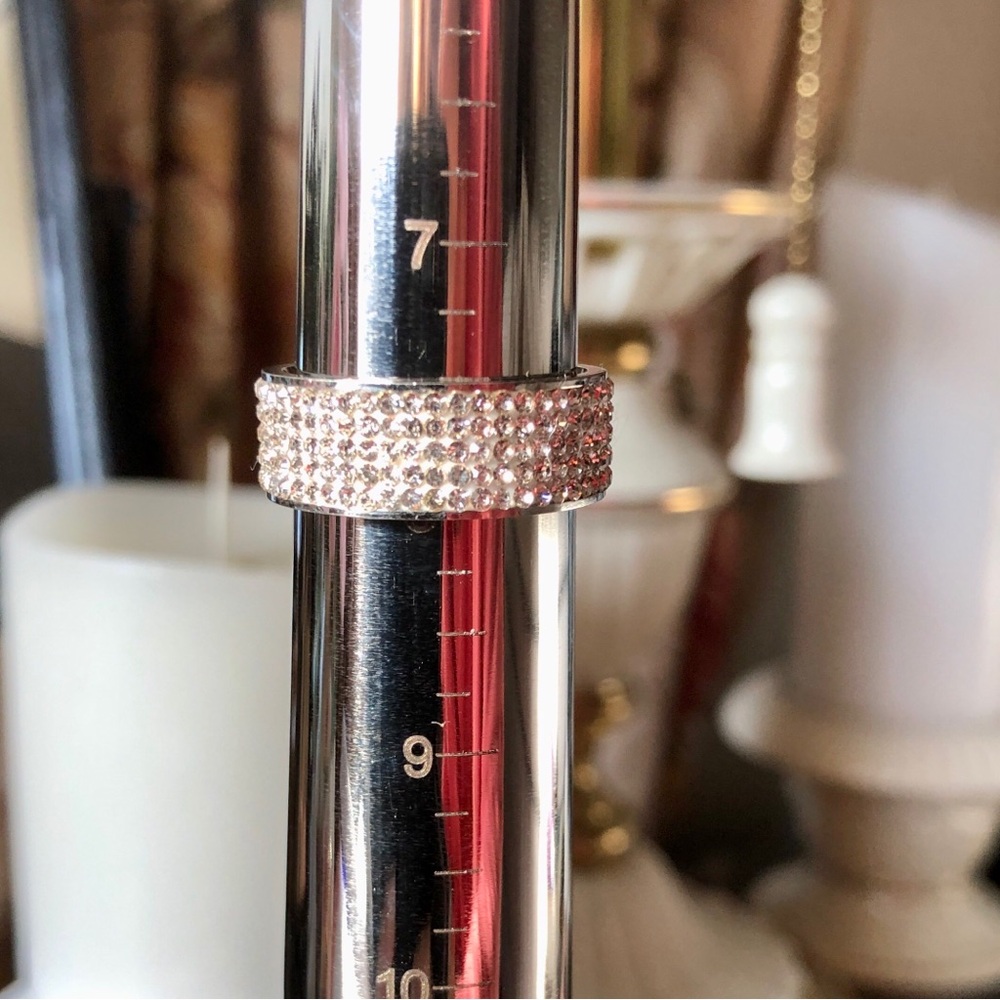 925 Sterling Silver diamond cut ring - Picture 5 of 5